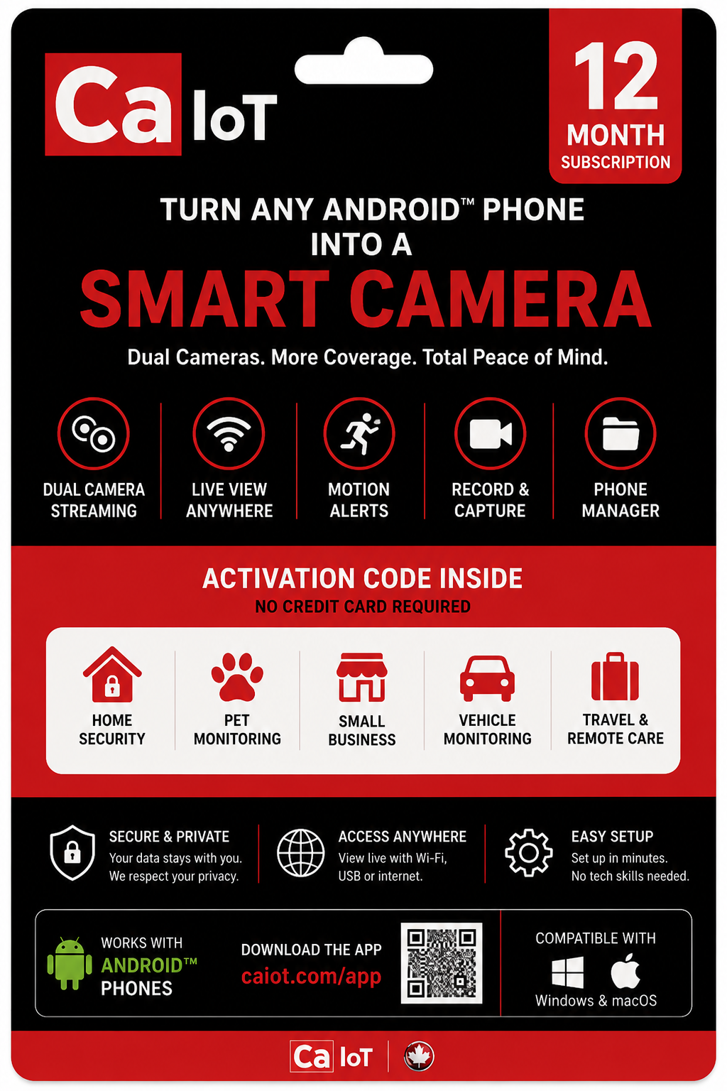 CaIoT Smart Camera Pass package variation